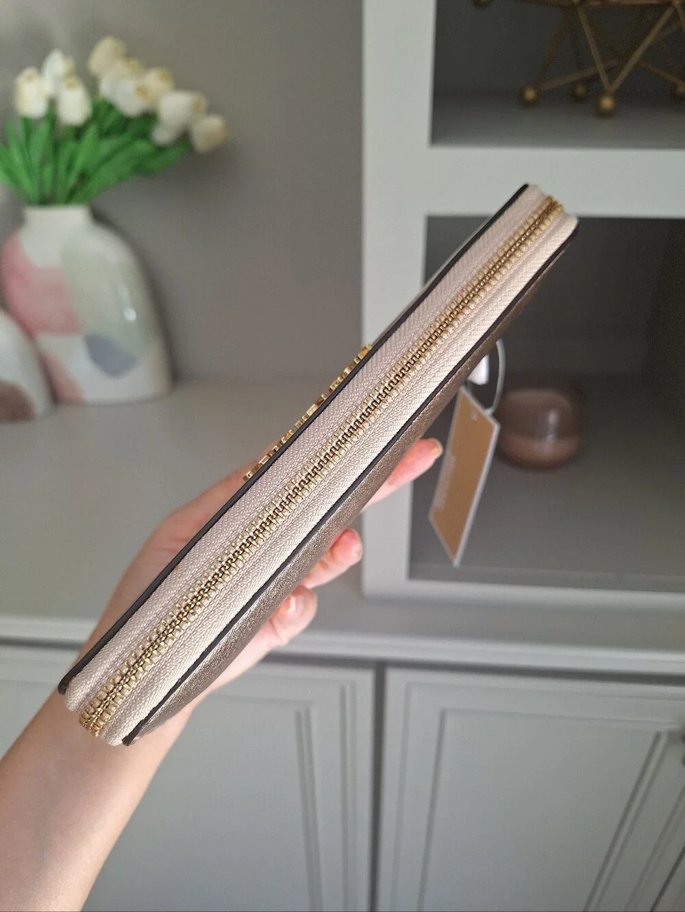 NWT Michael Kors Jet Set Large Travel Continental Zip Around Wallet Leather